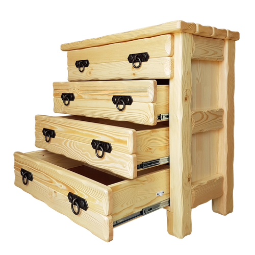 Комод деревянный с элементами ковки ммк-древ 