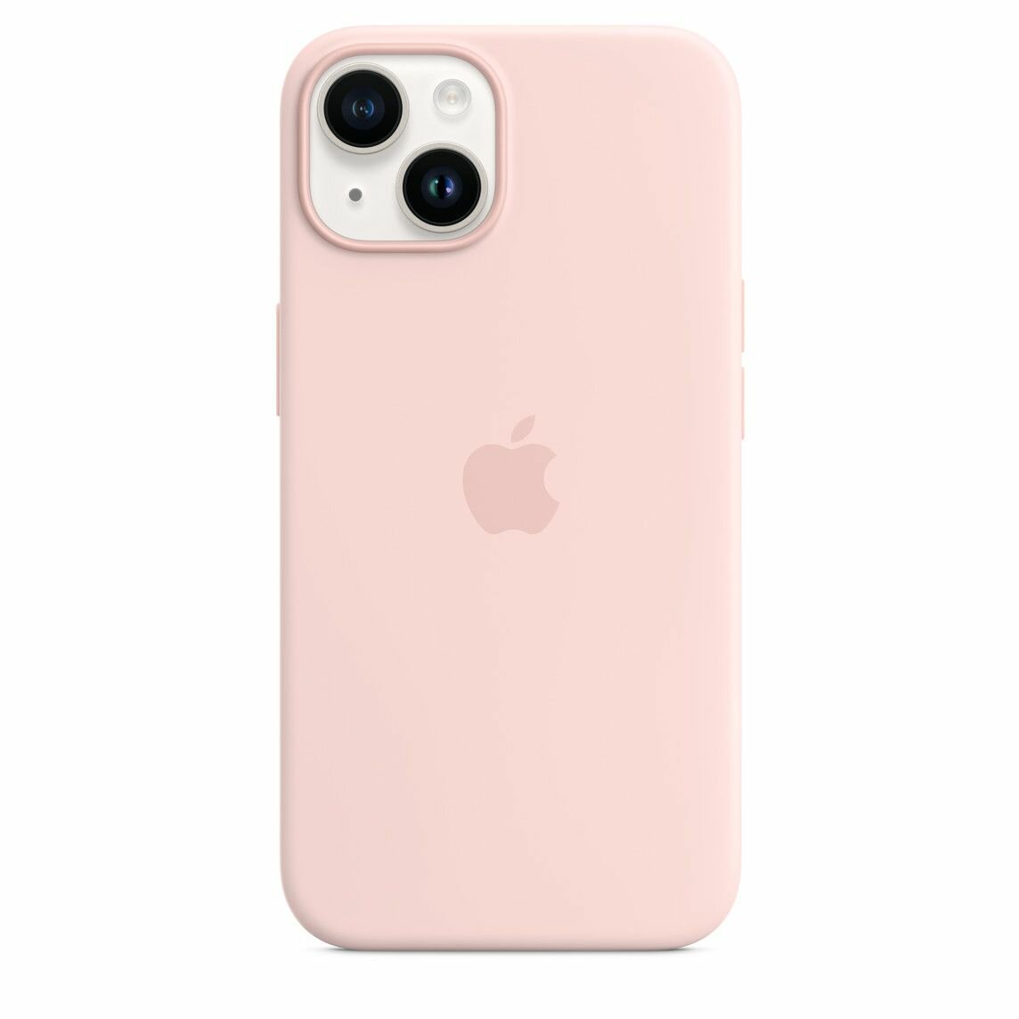 Чехол силиконовый MagSafe для iPhone 14 Chalk Pink с анимацией NFC, Silicone case MagSafe для айфон 14 розовый