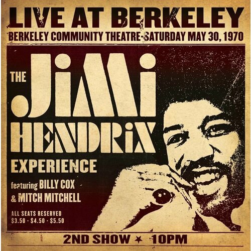 Виниловая пластинка The Jimi Hendrix Experience Виниловая пластинка The Jimi Hendrix Experience / Live At Berkeley (2LP) jimi hendrix live at woodstock vinyl