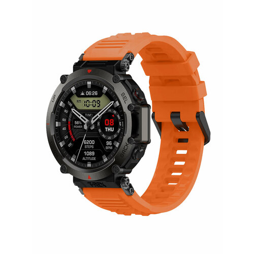Силиконовый ремешок для Amazfit T-Rex Ultra, оранжевый умные часы amazfit t rex 2 astro black gold