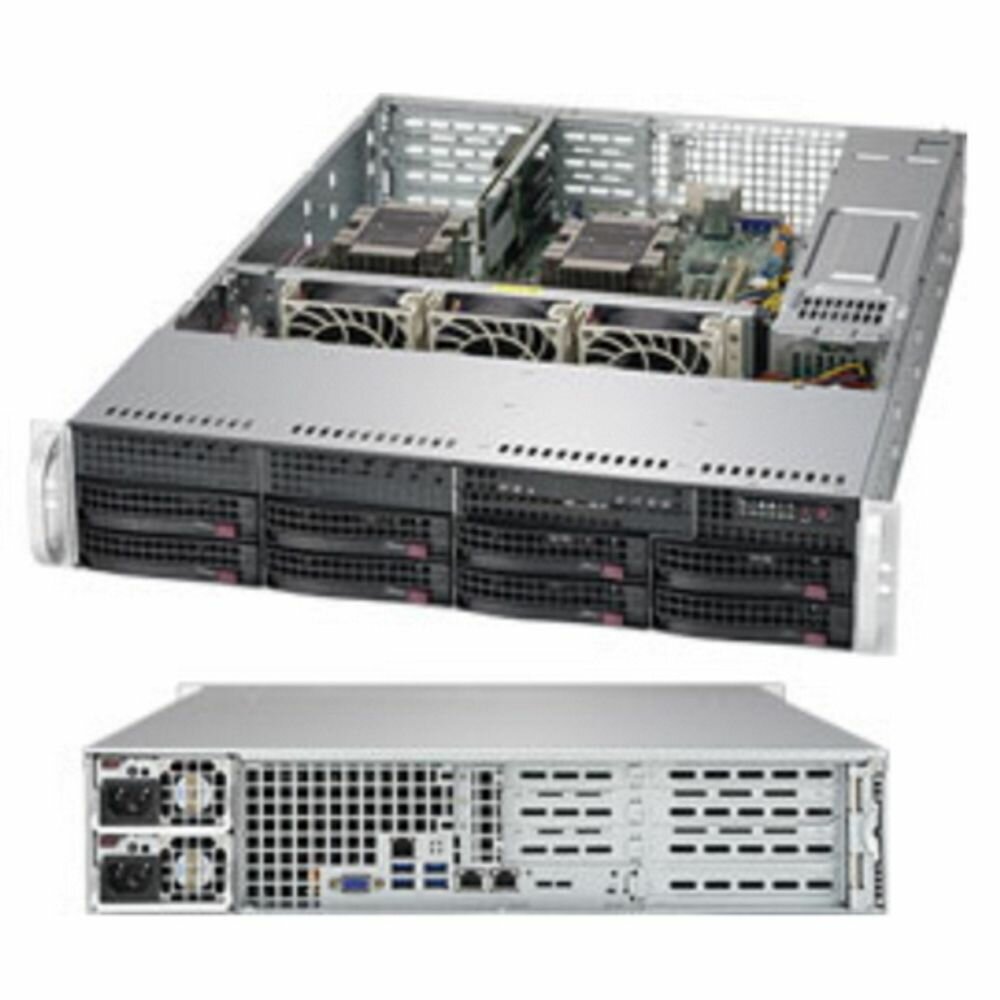 SuperMicro Платформа системного блока SuperMicro SYS-6029P-WTR 2U, 2xLGA3647, 12xDDR4, 8x3.5, 2x1GbE, 1xM.2 PCIE, 6xPCIE x8, 2x1000W (825TQC-R1K03WB, X11DDW-L), (264445) SYS-6029P-WTR