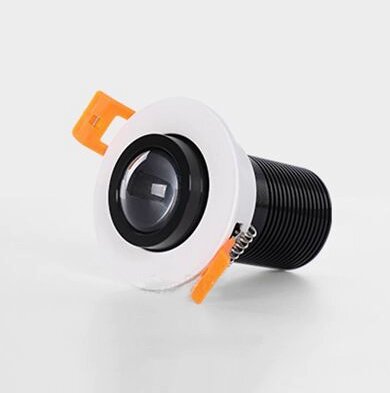 Светодиодный светильник Jingze cob с регулируемым фокусом точечный потолочный с встраиваемый 3000K (Теплый свет) 7w