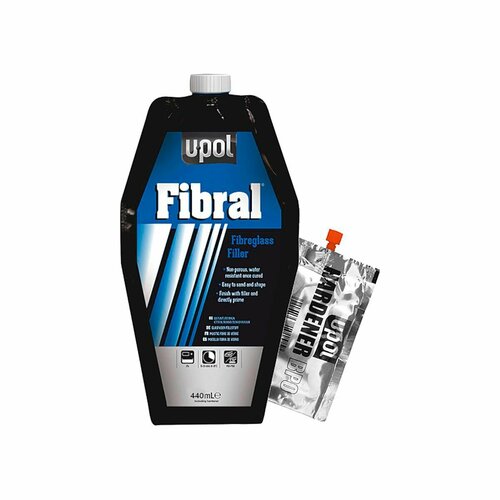 Шпатлевка со стекловолокном FIBRAL U-POL желтая 440 мл 1010₽
