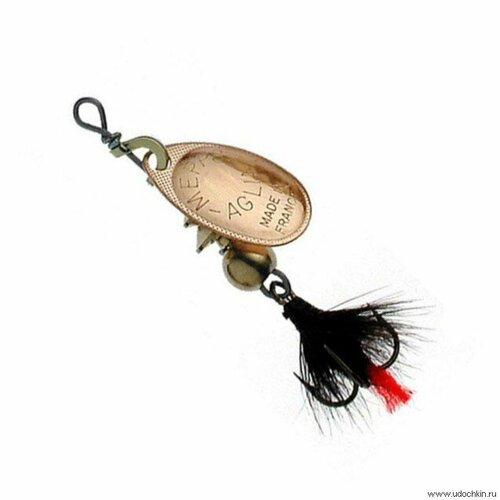 Блесна вращающаяся Mepps COMET BLACK FURY AG/OR № 1, вес 3.5гр