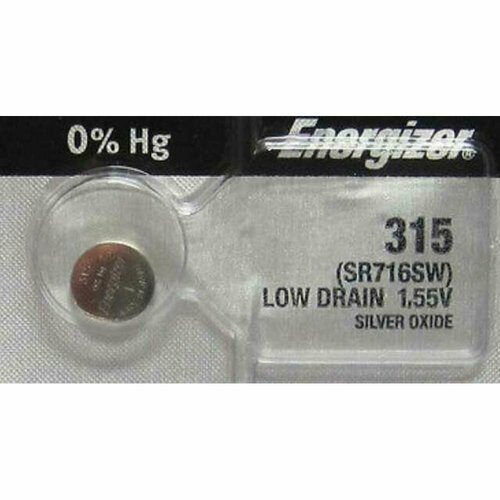 Батарейки Energizer Silver Oxide 315 1шт 1.55V