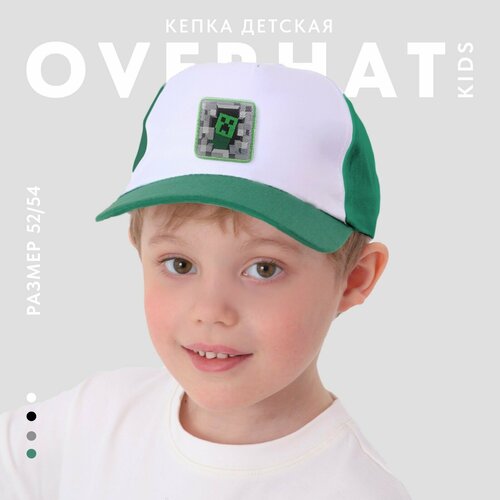 Кепка Overhat Игра, размер 52/54, зеленый, белый