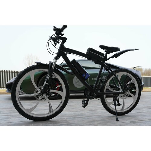 Велосипед горный RICHIESTO 24 колёса Алюминиевые кованные литые диски Спортивный черный 25500₽