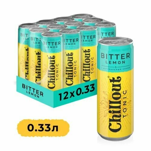 Тоник Chillout Bitter Lemon сильногазированный, 900 мл - фото №1