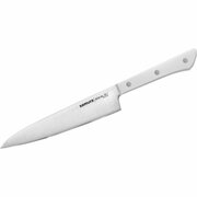 Нож кухонный универсальный Samura HARAKIRI SHR-0023W, коррозионно-стойкая сталь, ABS пластик, 15 см, белая рукоять