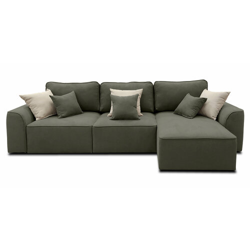 Диван угловой Монро серо-коричневый Правый угол