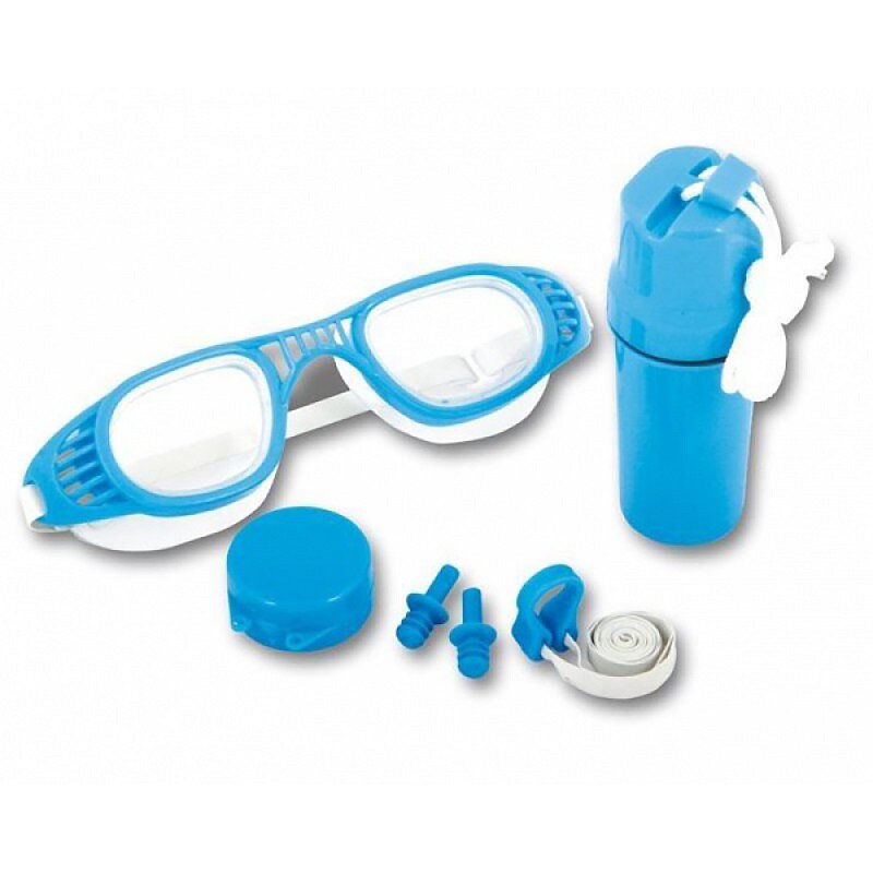Набор для плавания, 3 предмета: очки, зажим для носа, беруши, от 7 лет