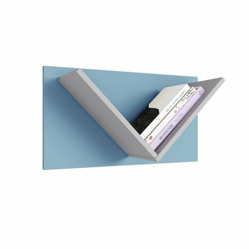 Полка Polini kids Mirum 5Y 600 серый-голубой 1400₽