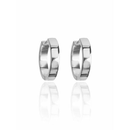 Серьги конго Greenbird, размер 20 мм, серый