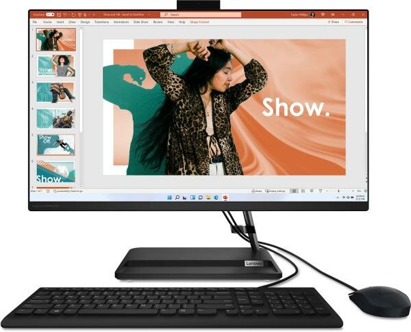 Моноблок 27 Lenovo IdeaCentre AIO 3 27IAP7 1920 x 1080 Intel Core i3-1220P 8Gb SSD 512 Gb Intel UHD Graphics Windows 11 Home черный F0GJ008ERU F0GJ008