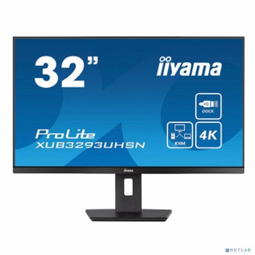 IIYAMA Монитор LCD IIYAMA 315 XUB3293UHSN-B5 IPS 3840x2160 60Hz 4ms 350cd HDMI DisplayPort USB MM HAS чёрный 7094400₽