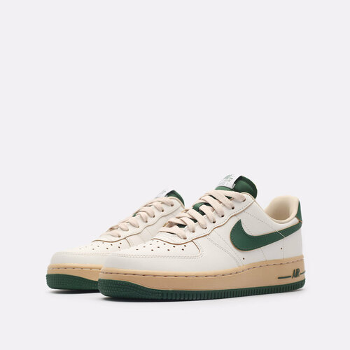 Кроссовки NIKE WMNS Air Force 1 Low LX Gorge Green, размер 7 US, белый, бежевый