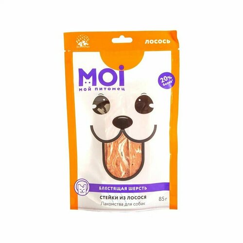 Лакомство для собак MOI Стейки из лосося 2шт 520₽