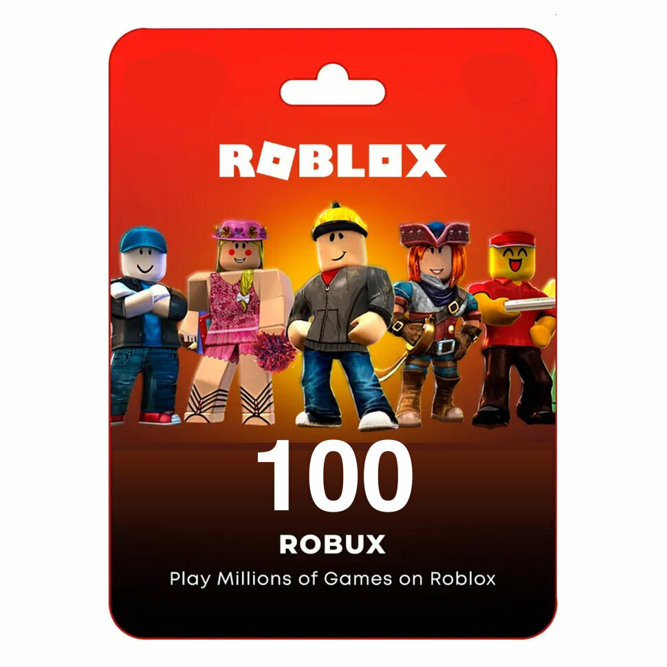 Пополнение счета Roblox на 100 Robux РФ для России / Подарочная карта Роблокс / Глобал для любого региона