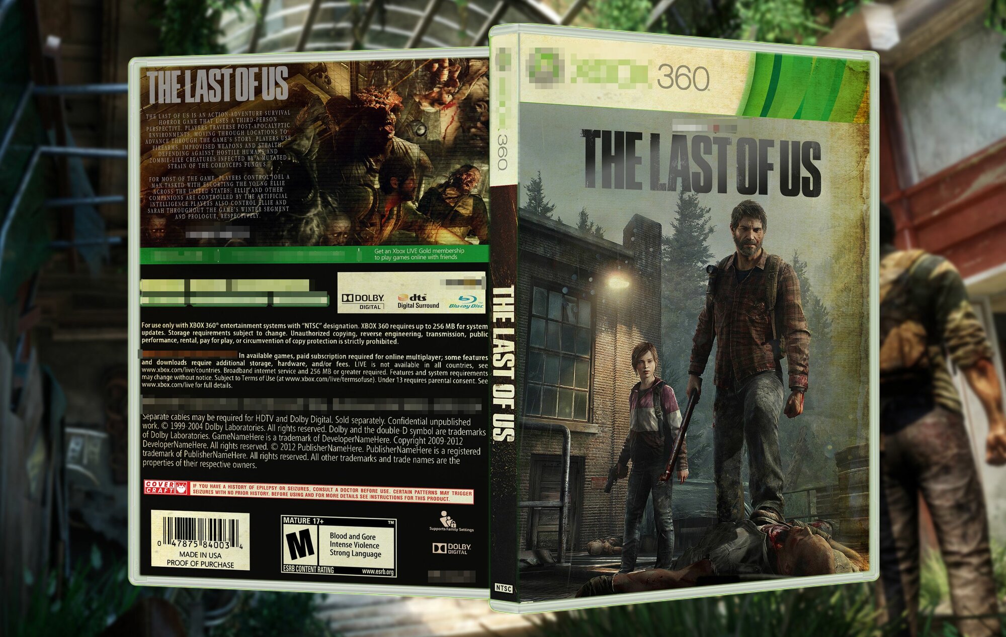 The Last of Us / Эксклюзивная Обложка для Кейса XBOX 360