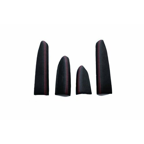 Подлокотники дверей PREMIUM Лада Гранта Калина-2 Датсун кожзам с цветной прострочкой Красная нить 2895₽