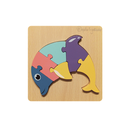 Детские деревянные пазлы 3D дельфин весы для игр учебные пособия инструменты детские деревянные игрушки товары для обучения