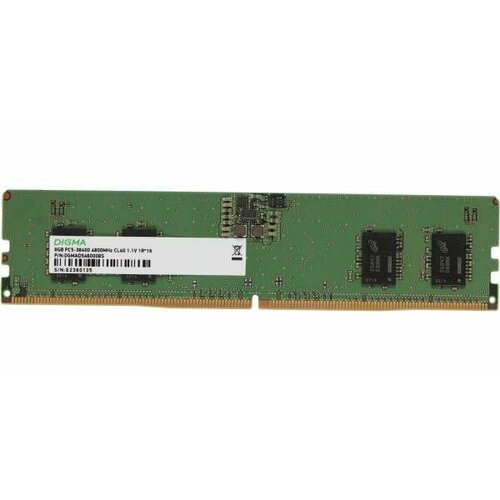 Оперативная память для компьютера 8Gb (1x8Gb) PC4-38400 4800MHz DDR5 DIMM CL40 Digma DGMAD5480008S DGMAD5480008S