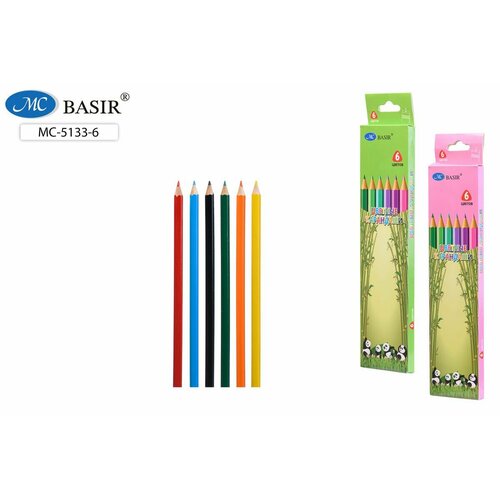 Карандаши 6цв семейка панд 2шт 300₽