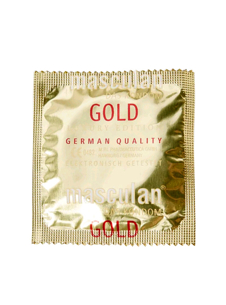 Презервативы Masculan Gold №3, 2 упаковки (6 презервативов, золотого цвета)