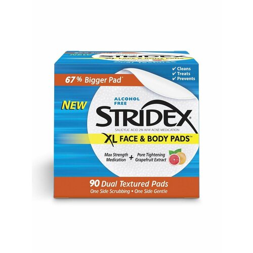 Средство от угрей, мягкие салфетки Stridex 55 штук