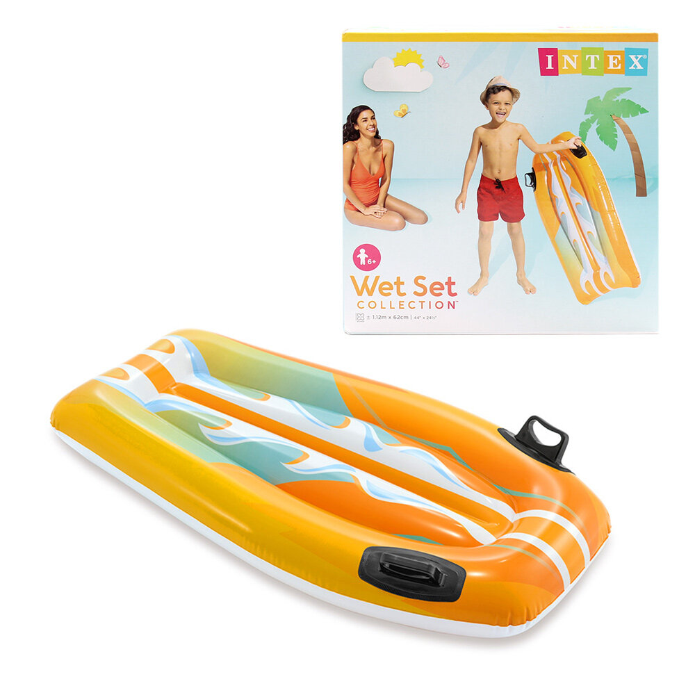 фото Плот-матрас с держателями желтый (112х62 см) от 6 лет Intex 58165-KR1