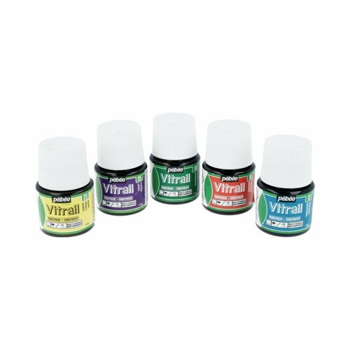 PEBEO' Краска для стекла и металла Vitrail лаковая прозрачная 45 мл цвет 050-051 ярко-розовый