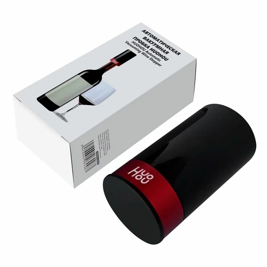 Изображение Вакуумная пробка Huohou "Automatic", металл/пластик, для вина, 1 шт