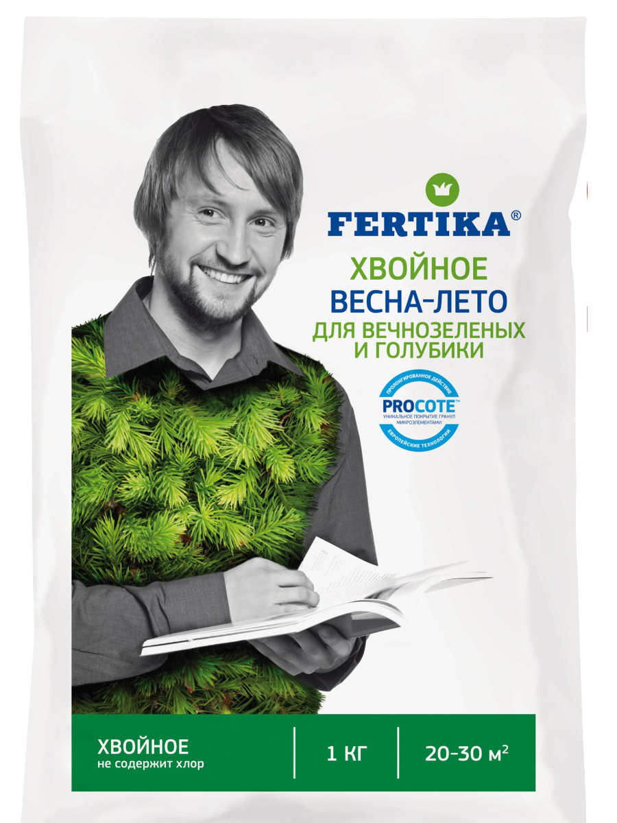 Удобрение FERTIKA Хвойное для вечнозелёных Весна, 1 л, 1 кг, 1 уп.