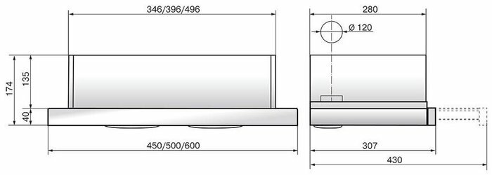 Встраиваемая вытяжка ELIKOR Интегра GLASS 45Н-400-В2Д, нержавейка / белое стекло