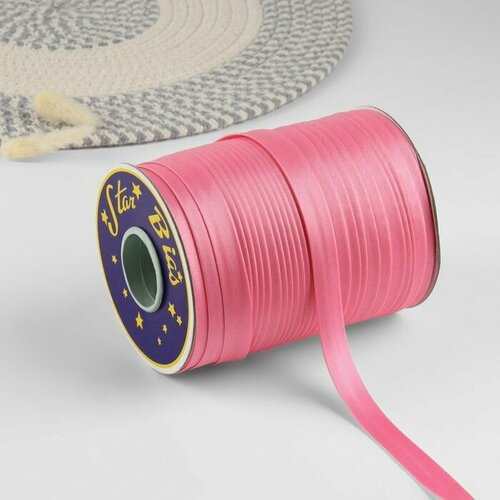 Косая бейка атласная 15 мм 132 1 м цвет розовый 9111 833₽