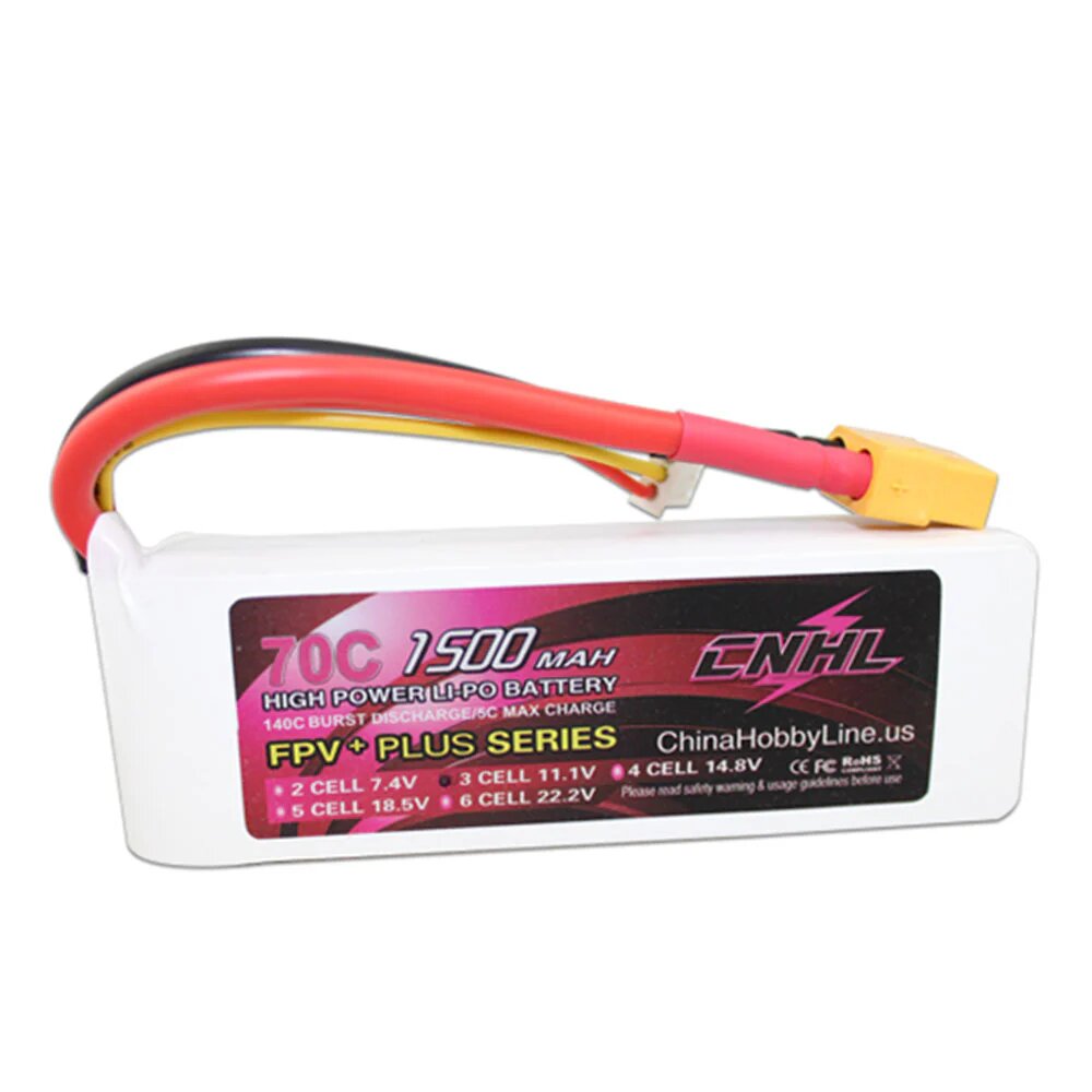 Аккумулятор CNHL FPVPlus 1500mAh 11.1V 3S 70C Lipo XT60