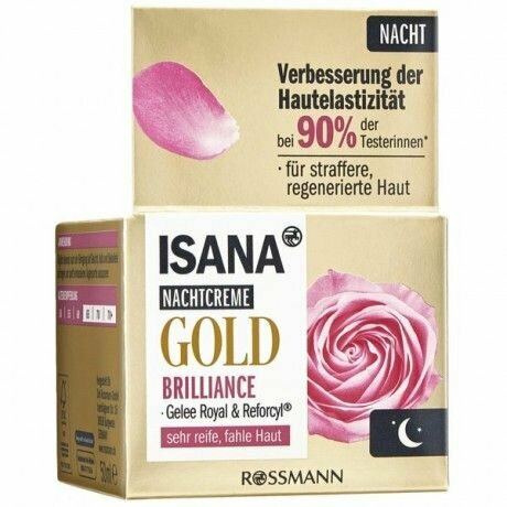 ISANA Gold Дневной крем для лица Gold Brilliance с Reforcyl и маточным молочком (65-70+ лет), 50 г