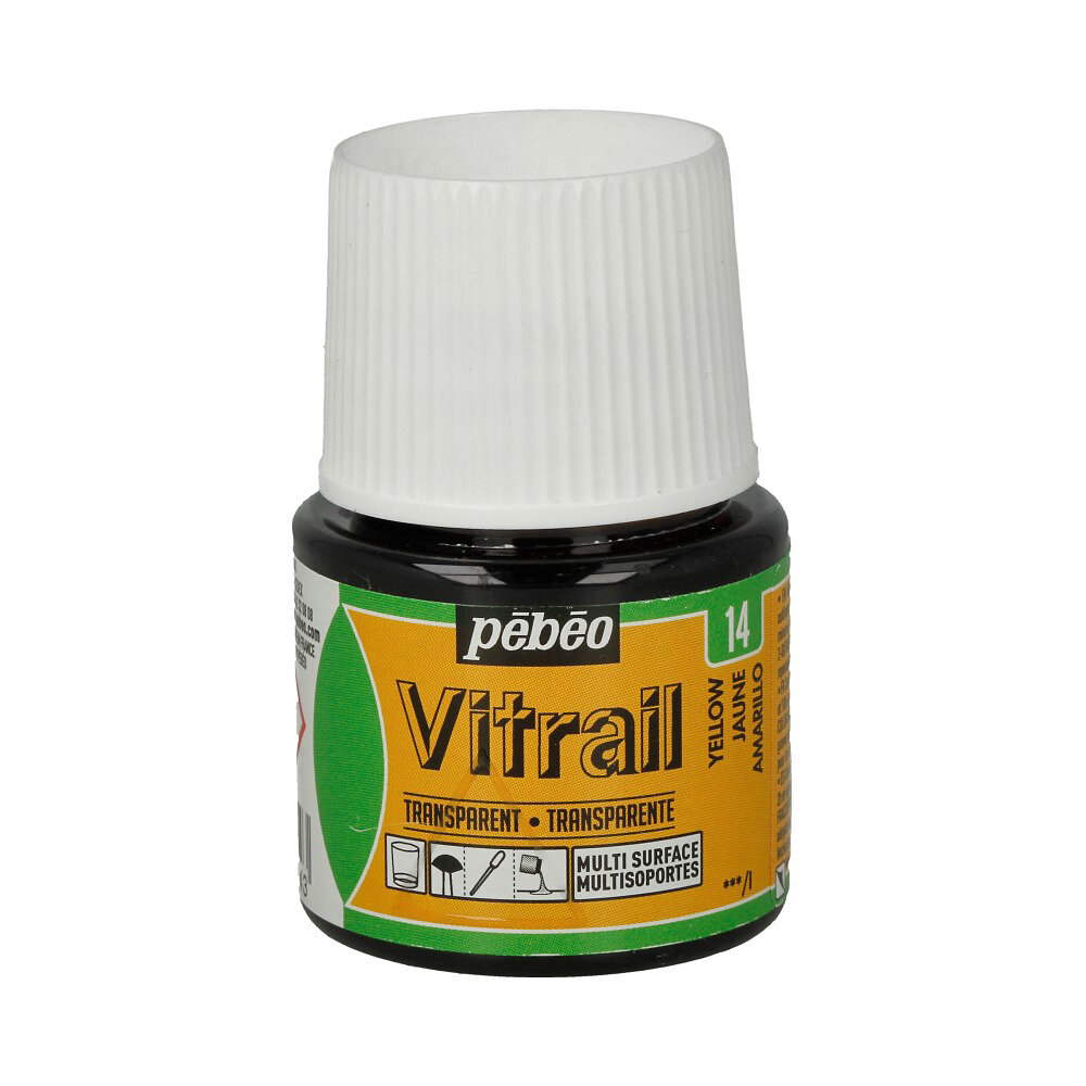 "PEBEO" Краска для стекла и металла Vitrail лаковая прозрачная 45 мл 050-014 желтый