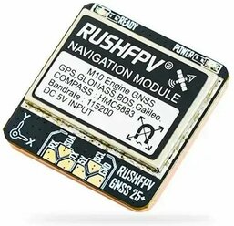 Антенный GPS модуль RUSHFPV GNSS PRO с компасом 25х25 для FPV дрона квадрокоптера самолета