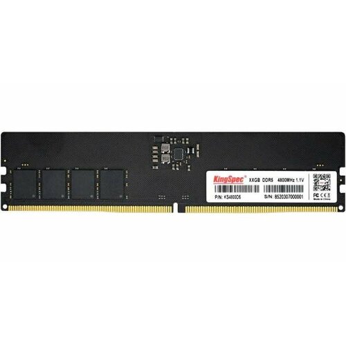 память ddr4 8gb 2666mhz kingspec ks2666d4p12008g rtl long dimm 288 pin 1 2в single rank Оперативная память для компьютера 8Gb (1x8Gb) PC5-38400 4800MHz DDR5 DIMM CL40 Kingspec KS4800D5P11008G KS4800D5P11008G