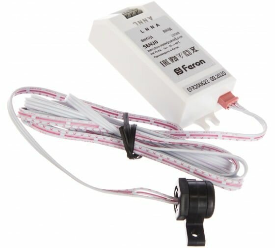 SEN30 Датчик движения Feron для активации мебельной подсветки 230V 500W 5-8см белый 15м кабель