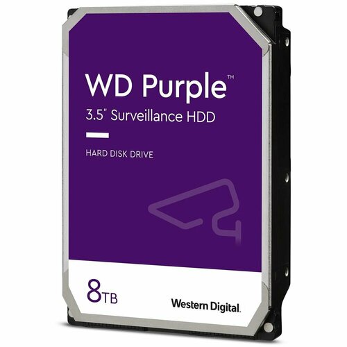 жесткий диск western digital purple hdd 3 5 sata 8tb 5640rpm 256mb buffer dv Внутренний жесткий диск 3,5 8Tb Western Digital (WD85PURZ) 256Mb 5640rpm SATA3 Purple