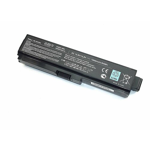 аккумулятор для ноутбука toshiba a660 07u 7800 mah 10 8 Аккумуляторная батарея для ноутбука Toshiba L750 (PA3634U-1BAS) 7800mAh 10.8V OEM черная