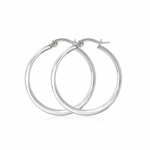 Серьги конго inori, размер 45 мм, серебряный, серый