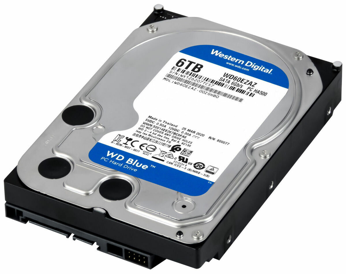 Жесткий диск WD 3,5" WD60EZAX Blue 6ТБ 5400RPM 256MB (SATA III) - фото №18