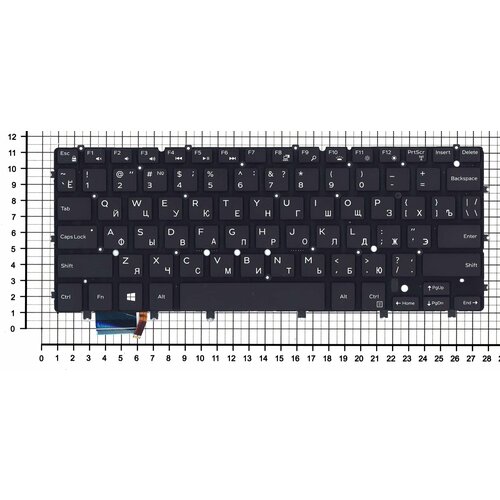 Клавиатура для ноутбука Dell XPS 13 9343 черная с подсветкой клавиатура для ноутбука dell xps 13 9343 черная с подсветкой
