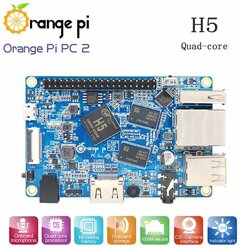 Мини-ПК Orange Pi PC H5, четыре ядра Quad-core 64-bit Cortex-A53 , 1 Гб ОЗУ, поддержка linux и android + Кабель питания + Переходник miniUSB-4mmJack + SDcard 16Gb