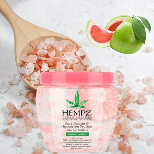 Hempz Скраб для тела Pink Pomelo & Himalayan Sea Salt Herbal Body Salt Scrub, 155 мл, 155 г