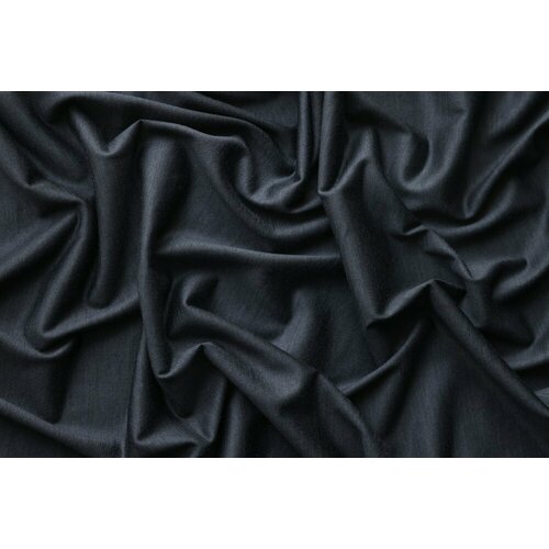 Ткань чёрный трикотаж из шерсти