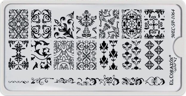 El Corazon Пластина для стемпинга 6х12 см. №EC-SP-1064